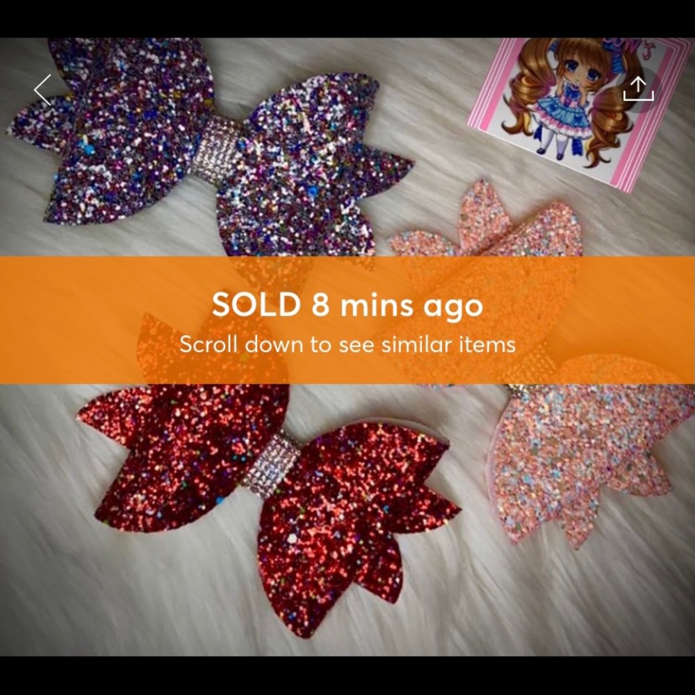 NOT FOR SALE. 🚨SOLD🚨  Set of 3 Bows♥️🙈♥️